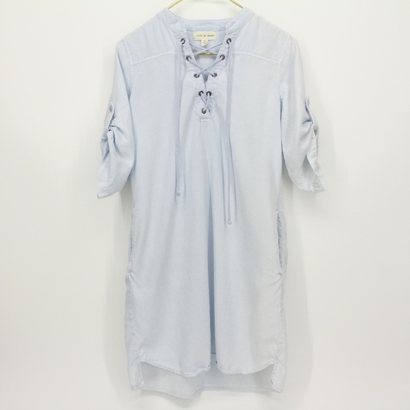 cloth & stone Dresses & Skirts - Cloth & Stone Chambray Style Tie Front Tunic